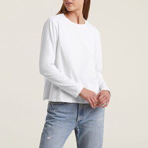 nuuds Long Sleeve Everyday T-Shirt, Color: White, Size: Medium